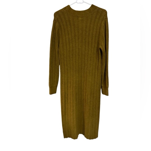 Women's Long Sleeve Ribbed Knit Sweater Dress - Picture 3 of 5